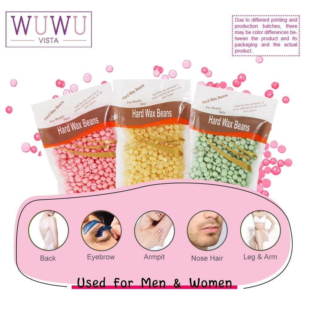 

100 г/3,52 унции восковые гранулы для удаления волос депиляция твердые бобы для нагревателя воска безболезненно для всех бобов для удаления волос