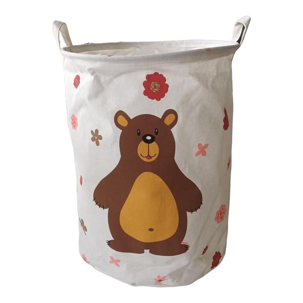 Foldable Waterproof Cartoon Fabric Laundry Basket