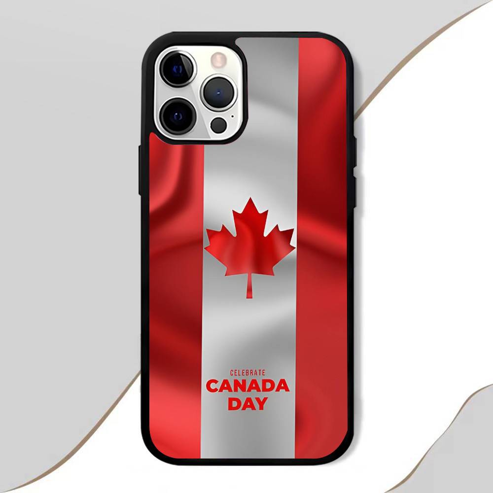 

Canada Flag Phone Case Mobile Suitable For Apple 16 PRO MAX 15 14 13 12 MINI 11 Patch Black Hard Shell IPHONE 14