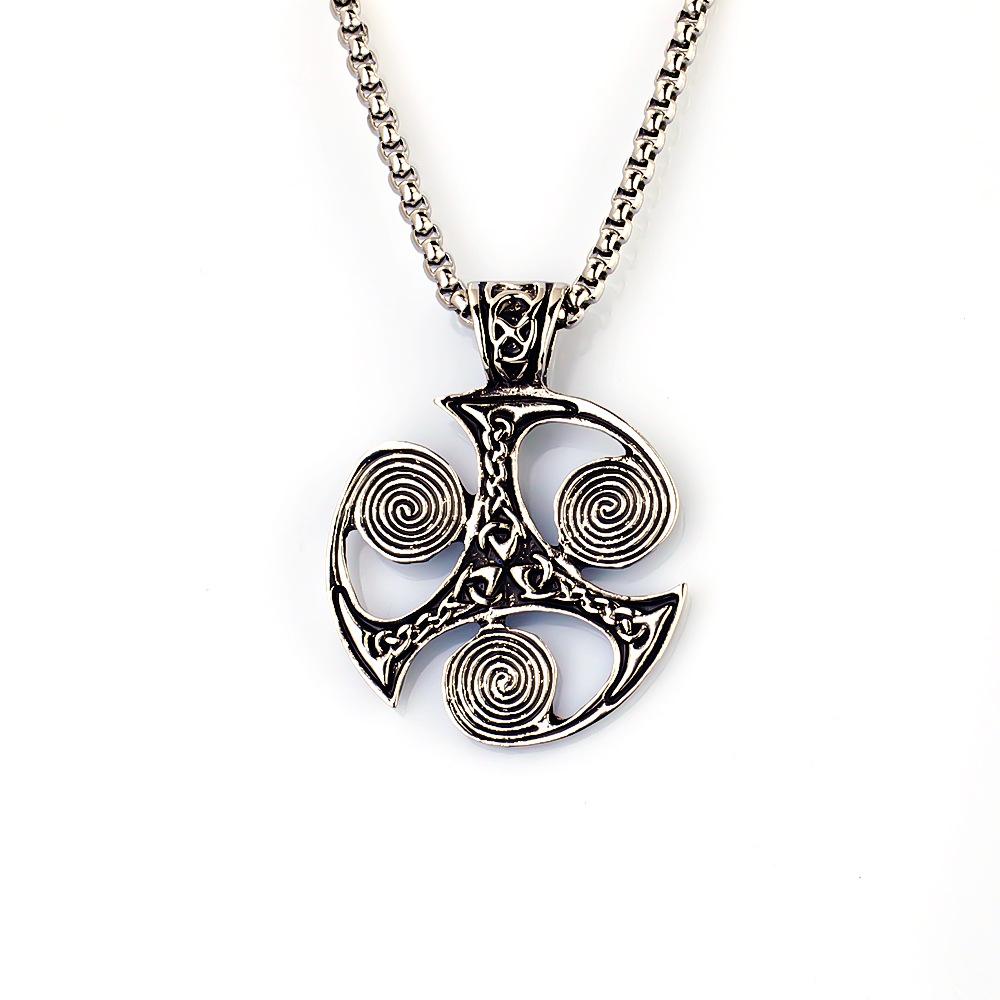 Jewelry Personality Titanium Steel Spiral Boomerang Windmill Necklace Men's Hot Sale