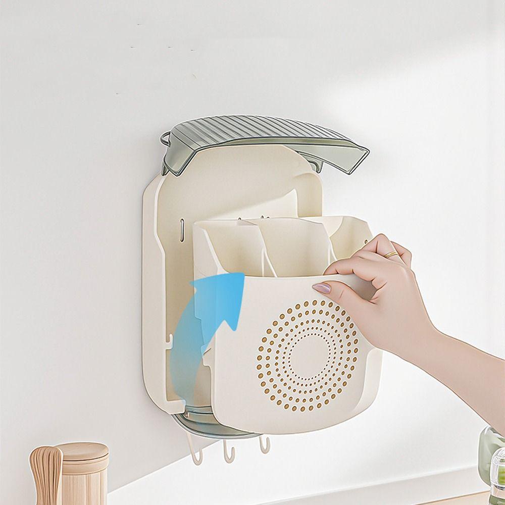 With Lid Wall-Mounted Chopstick Holder Dustproof Kitchen Cutlery Container  For Home Kitchen