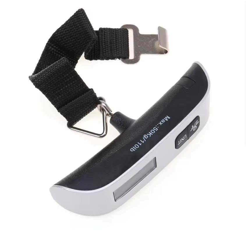 Balança portátil de alta precisão digital com visor LCD, mala de viagem, bolsa suspensa, balança de gancho, ferramentas de balança, 110 lb/50 kg