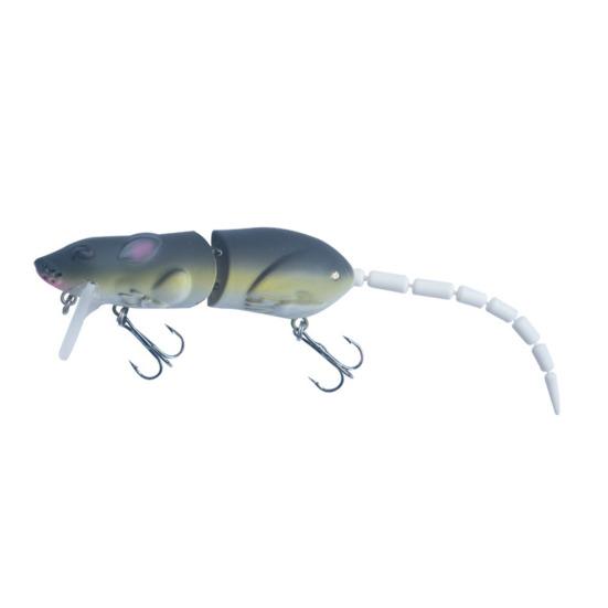 8.5CM/15.5G Bionic Mouse Lure with Hooks, Multi-jointed Rat Swimming Lure, Realistic Artificial Swimbait for Freshwater Saltwater Bass