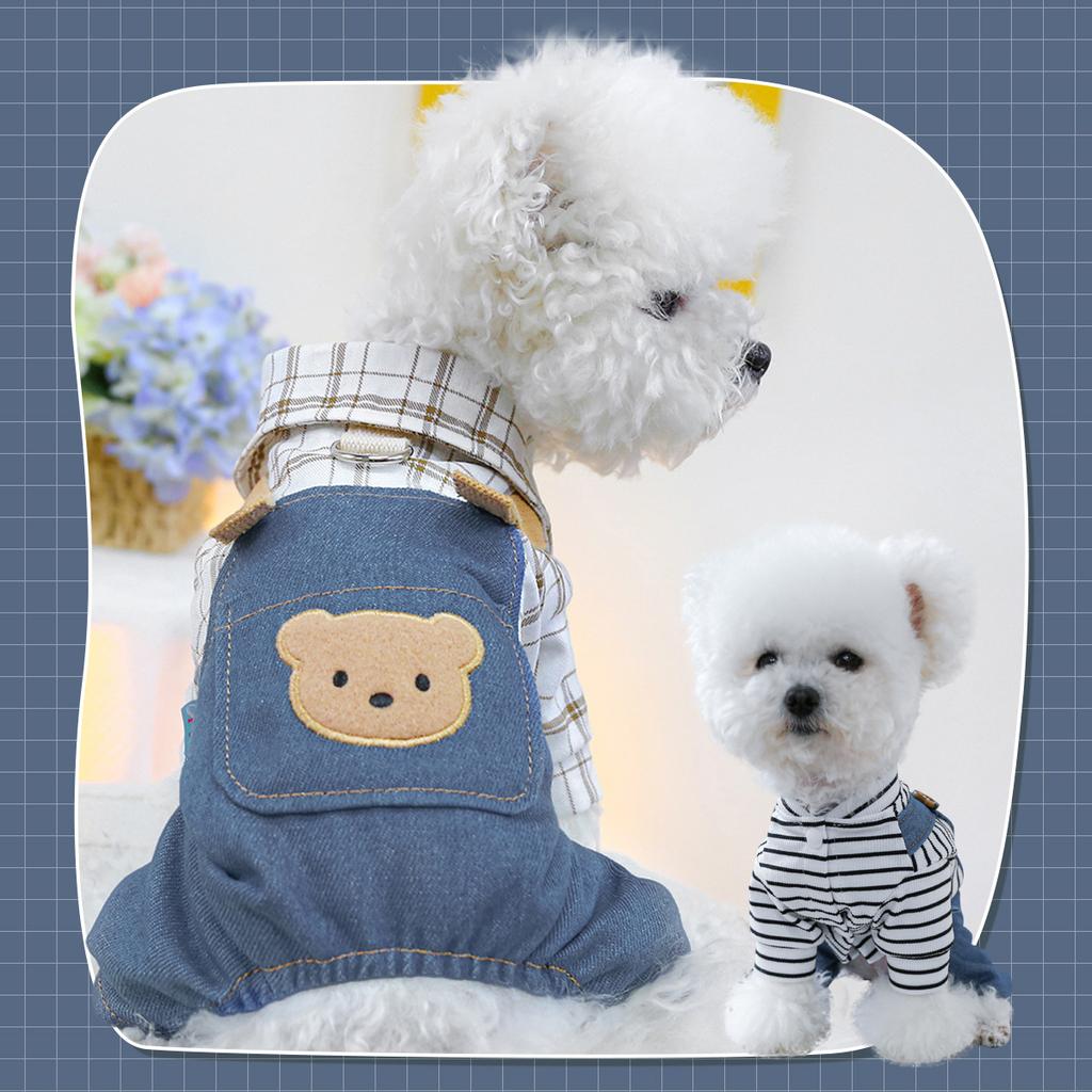 PETCIRCLE Pet Circle Dog Quad Pet Clothing Clothing Corduroy Good Friends Overalls Collection
