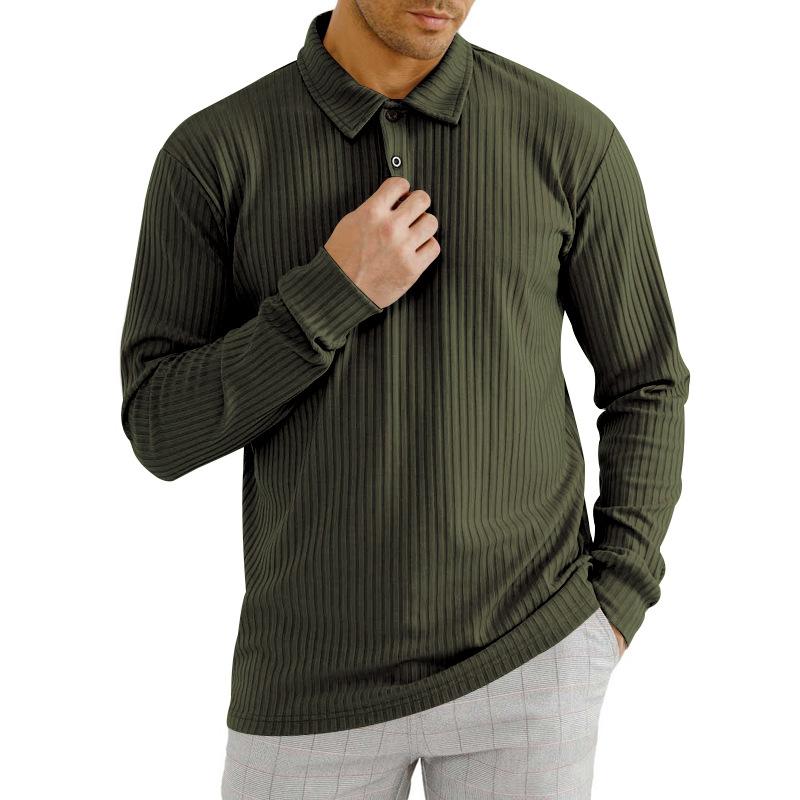 Autumn Men's Long Sleeve T-shirt Loose Long Sleeve Polo Shirt for Men