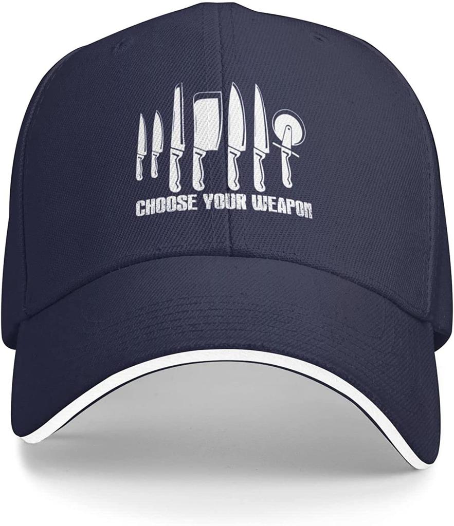 Chef Drunk Chef Provocativ Choose Your Weapon Baseball Cap Unisex Women Adjustable Trucker Hat Dad Hat
