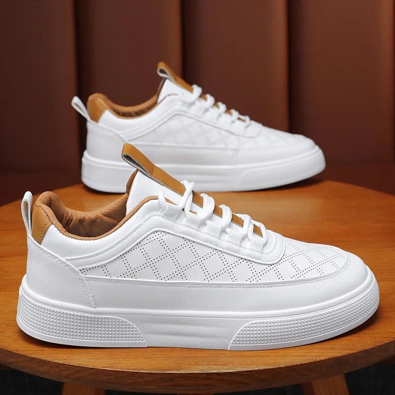 Spring Leather Men's Shoes Comfort Men Casual Shoes Wear-resistant Thick-soled Men Flats  Male Sneakers Zapatillas De Hombre