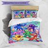 3-teiliges Bettbezug-Set (1 * Bettbezug + 2 * Kissenbezug, ohne Kern), Spiel Rainbow Friends Druck Bettwäsche-Set, Schlafzimmer-Dekoration, Ganzjahres, Geburtstagsgeschenk
