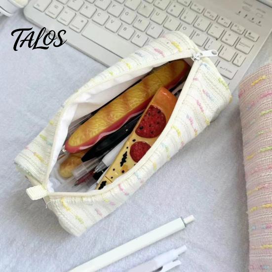 Étui de rangement pour stylos multiples Étui à crayons Gâteau aux fraises roulé, Pochette cylindrique de grande capacité, Mignon sac à papeterie pour filles et garçons, Cadeau scolaire pour enfants