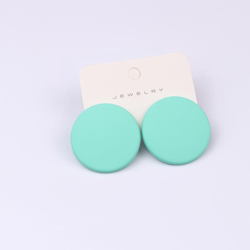 Pinkdudu Candy Color Round Acrylic Stud Earrings Color Sprayed Earrings Cute Simple Casual Earrings PD2232