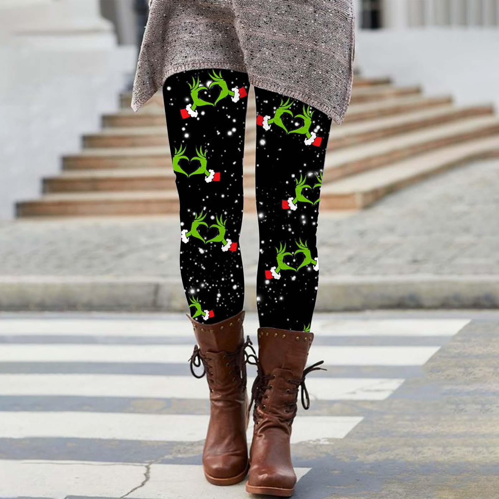 Trendy High-Waisted Printed Yoga Leggings for Women Small