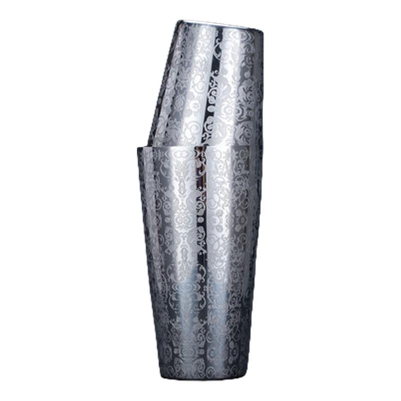 Food Grade Stainless Steel Engraving Drink Shaker Large Capacity Mixer Mixing Tins Set for Cocktail Use Bar Tool