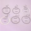 5/6Pcs Multi-layer Cuban Chain Bracelets Gold Color Metal Chain Bangles Chain Bracelet Set  Jewelry