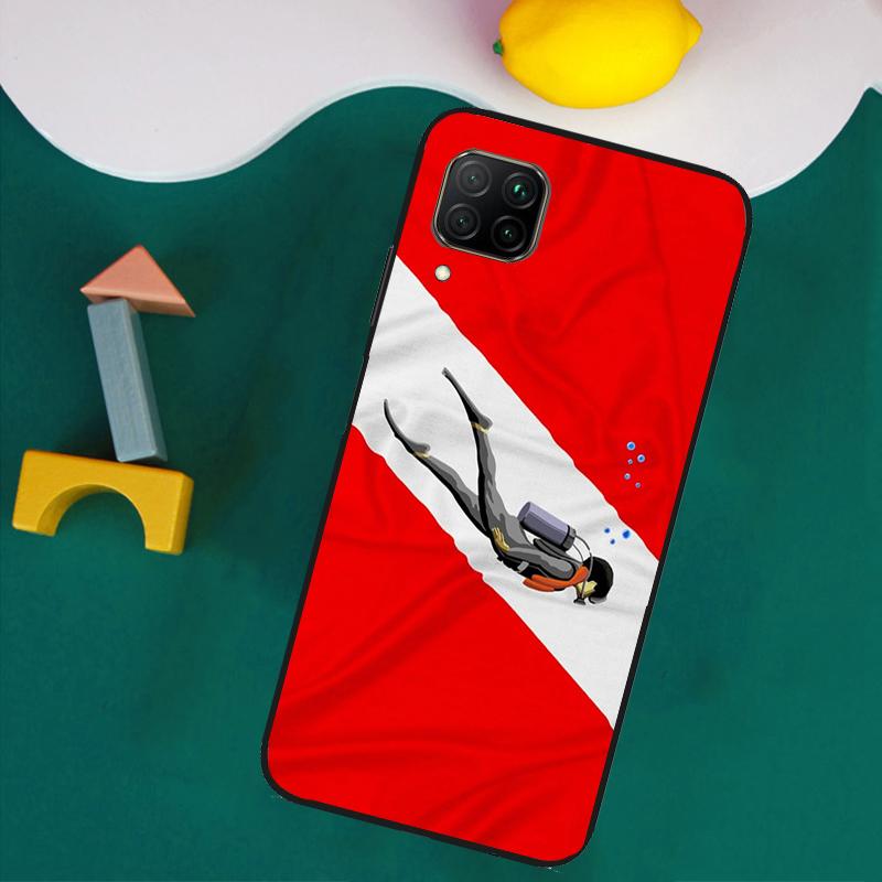 Scuba Diver Diving For Huawei Nova Y73 Y72 Y70 Y90 Y60 Y61 Y91 12s 12i 11i 8i 9 10 SE P40 Lite P30 P60 Pro Case