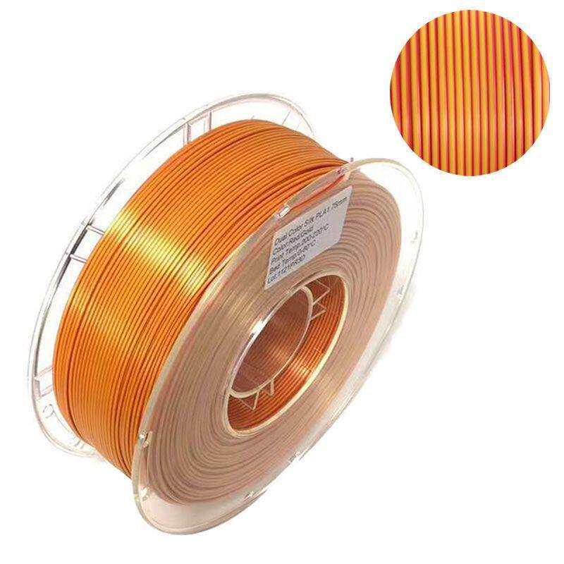 PLA Silk Dual-Color Tri-Color 1.75mm Filament for FDM 3D Printers