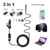 3 in 1 Inspection Camera Borescope Type C & Micro USB & USB Endoscope Waterproof IP67 for Android Phones PC 2m