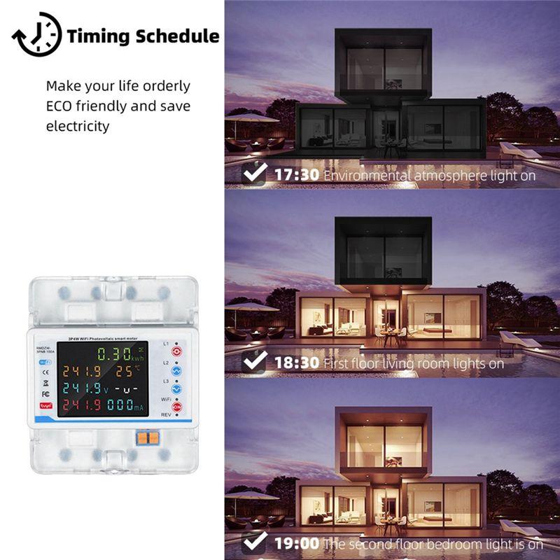 Fresh Tuya Wifi Intelligent Circuit Breaker Automatic Reclosure Protector 3P4W Power Meter Three Phase Reclosure Switch