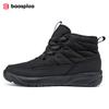 Women's snow boots outdoor waterproof non-slip warm short boots women's  casual hiking shoes cold-proof boots wool lining short barrel winter boots
