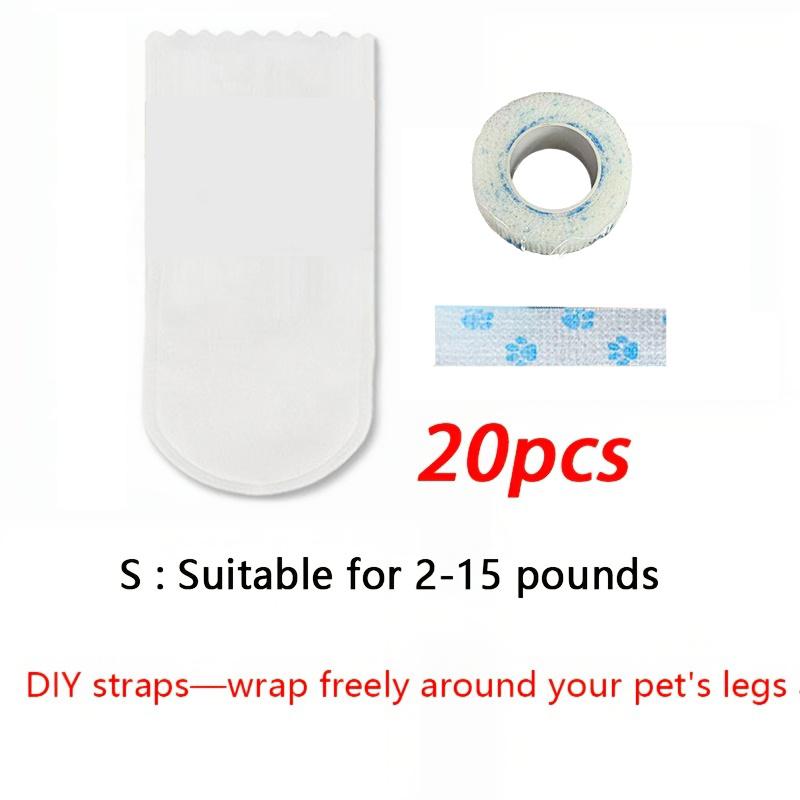 20PC/Lot Pet Disposable Paw Shoes Waterproof Non-woven Fabric Dog Anti-Dirt Shoe Covers Outdoor Dog Walking Small Dog Socks