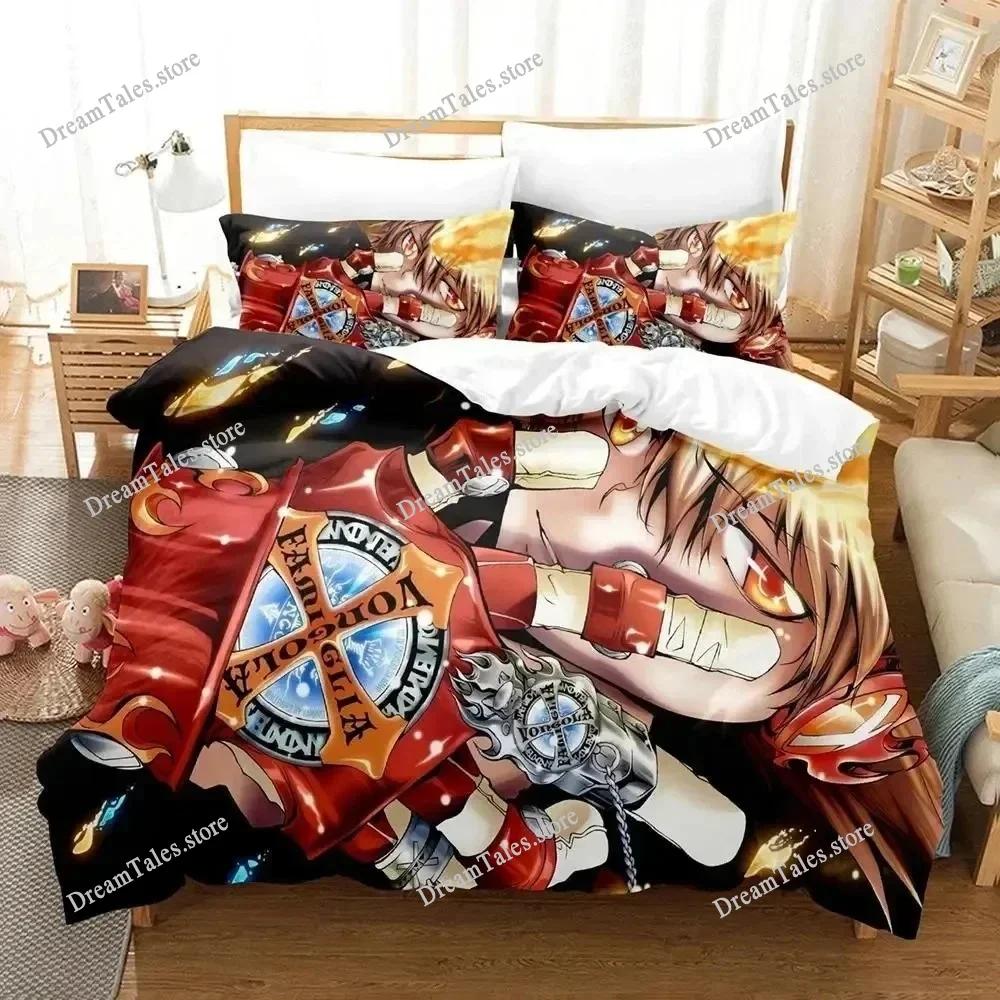 New Anime HITMAN REBORN Bedding Set Duvet Cover Bed Set Quilt Cover Pillowcase Comforter King Queen Size Boys Adult Bedding Set
