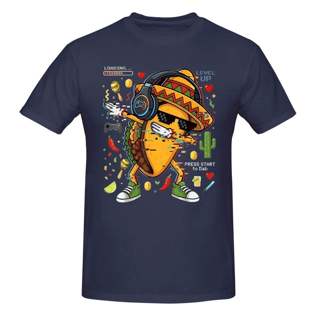 1 Piece Funny Dabbing Taco Mexican Fiesta Party Novelty Graphic 100 Cotton Tshirt Cinco De Drinko Tees Tops For Unisex