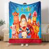 Cocorico Animal Puppet Show Flannel Blanket Super Soft Warm Cozy Blanket for Sofa Bed Office Travel All‑Season Home Decor Gift