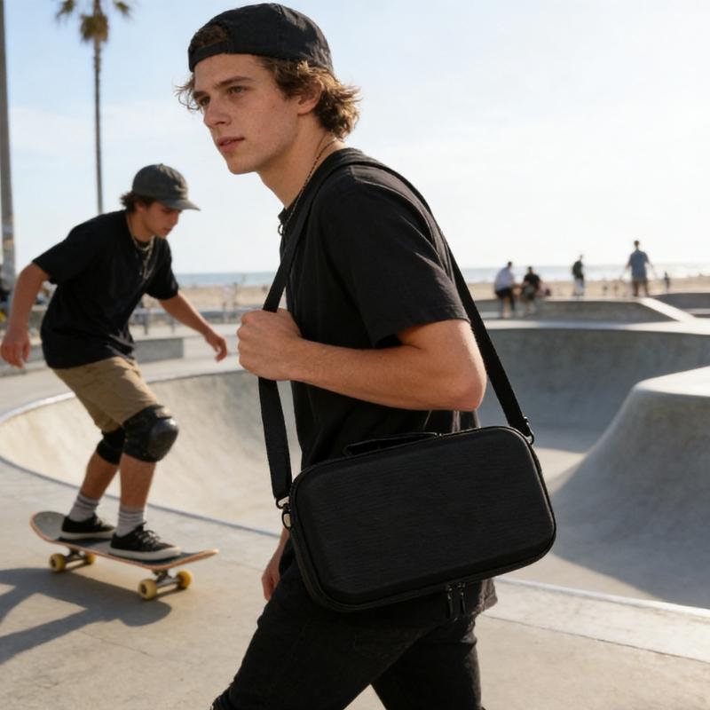 Protective Carrying Case For Wireless Speaker Featuring Storage Sections And Strong Material