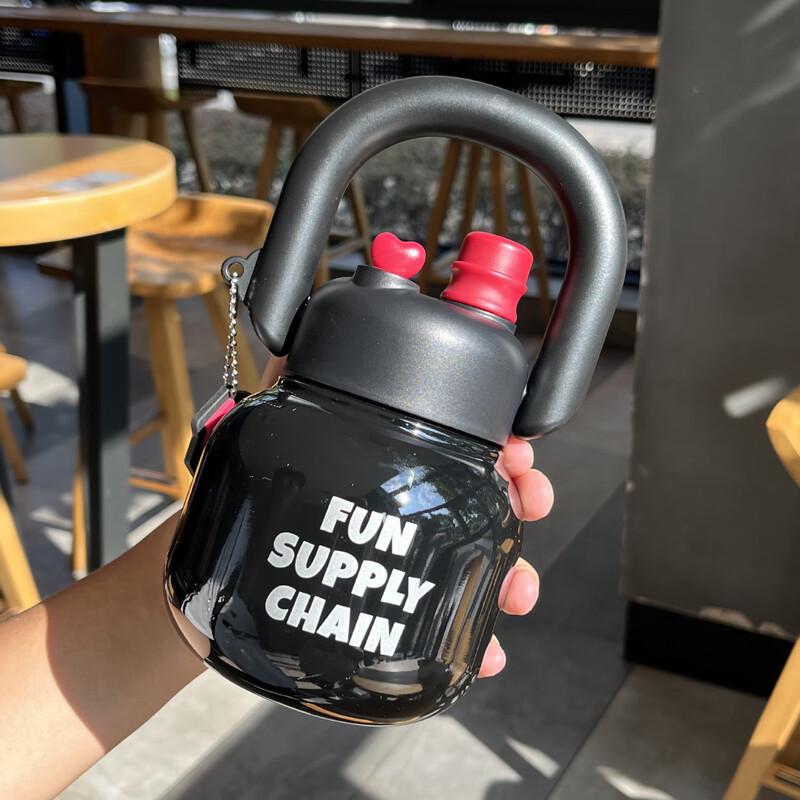 Qitai 316 Stainless Steel Dual-Drink Portable Large Capacity Straw Tumbler