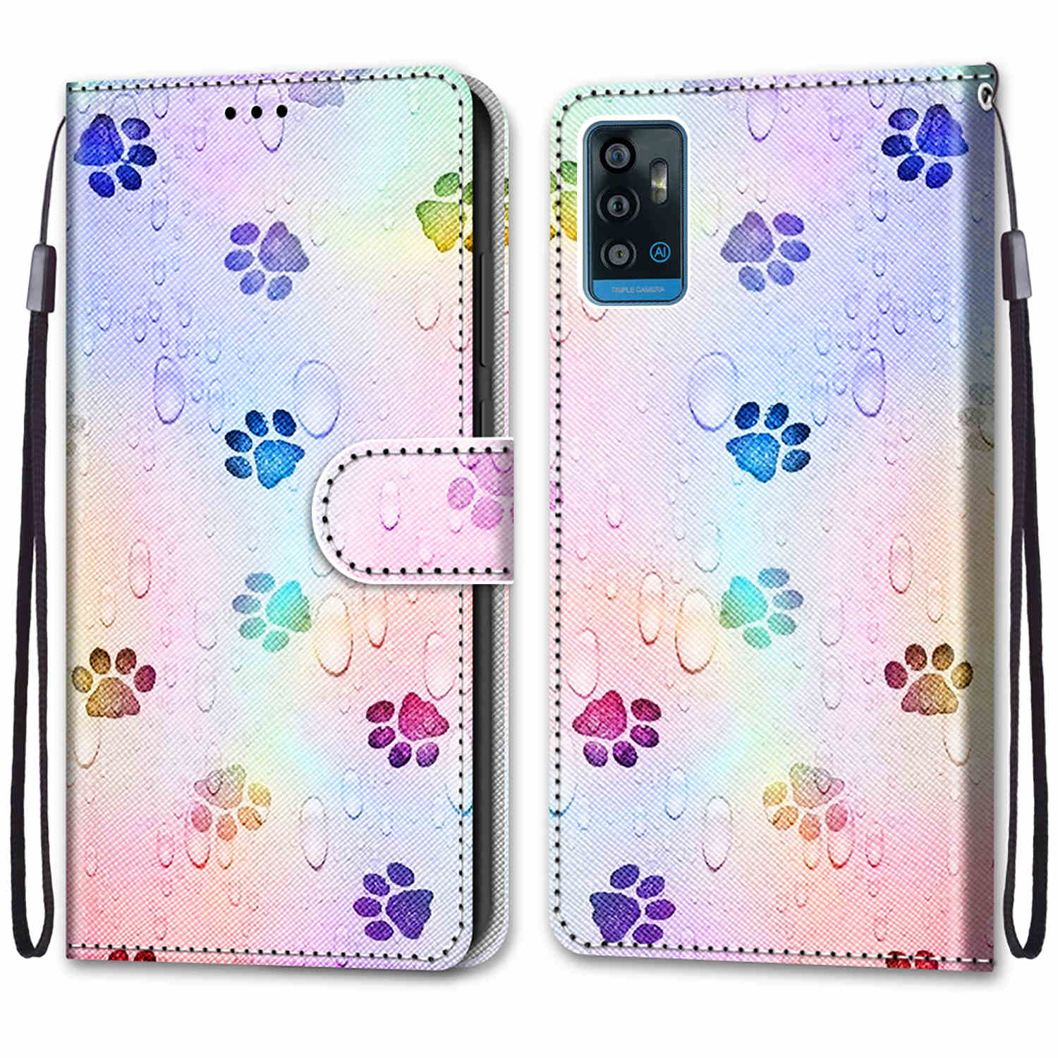 

Роскошный окрашенный кожаный чехол-кошелек в стиле книги, защитный чехол для ZTE Blade A71 A51 A31 A51Lite/ZTE Blade 20 Smart/ZTE Blade A5 (2020)/Лезвие A3(2020) ZTE Blade 20 Smart