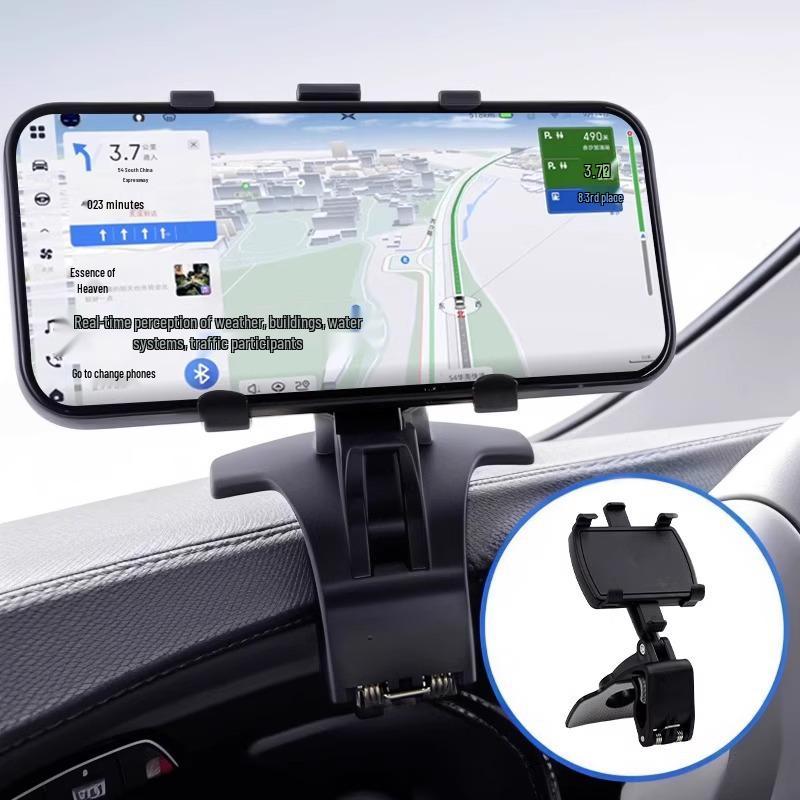 Universal Car Phone Mount for Dashboard, Console, Rearview Mirror - Multi-functional Navigation Holder Single Pack