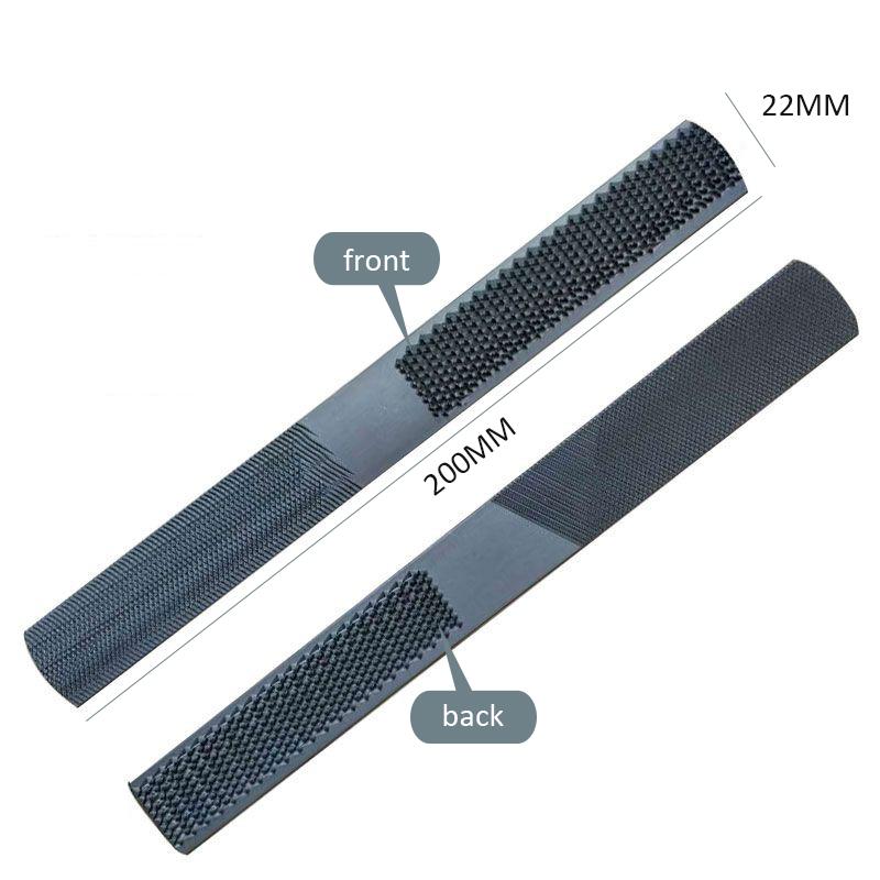 Horseshoe File Anti-slip Handle Double Side Carbon Steel Hoof Rasp Horse Hoof Trimming Tools Sanding Wood Equestrian Accessories 1PC-Round end file