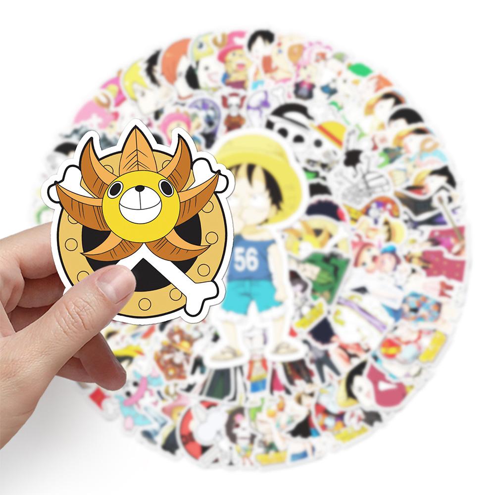 10/30/50/100pcs Cute Cartoon ONE PIECE Anime Stickers Decals DIY Laptop Phone Case Skateboard Car Decoration Waterproof Sticker