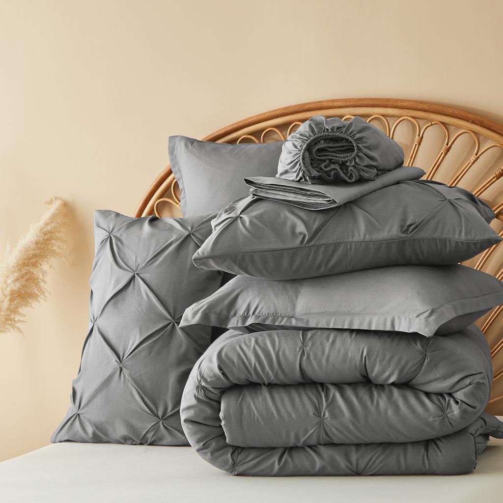 5-Pc/7-Pcs Comforter Set -  Queen Bed In A Bag With Comforters, Sheets, Pillowcases Queen King Full Twin