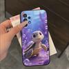 Cartoon turtle pattern black TPU soft phone case suitable for Samsung S26 S25 S24 S23 S22 S21 S20 and other models.