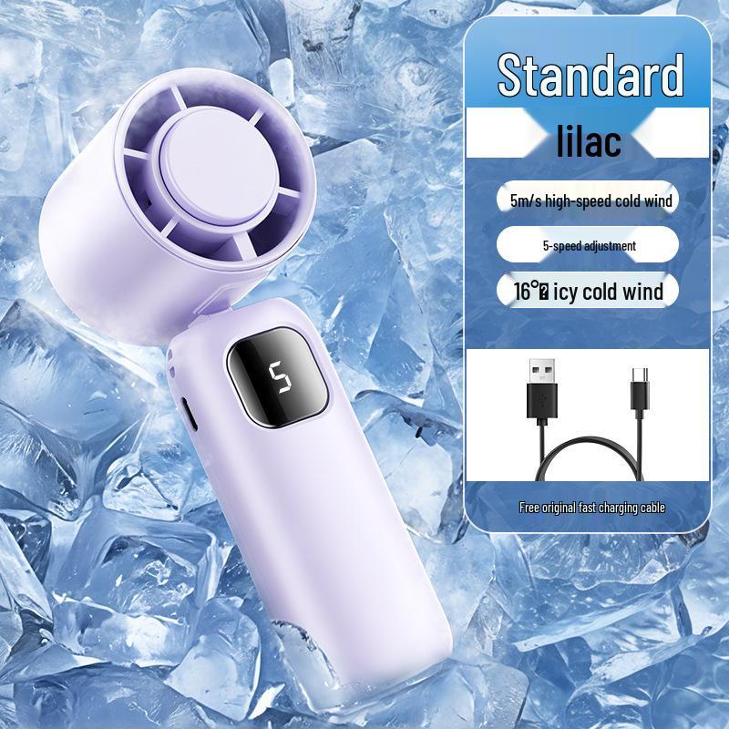 2026 High-Speed Portable Mini Handheld Turbo Cooling Fan with Ice Pack 60*59.5*164mm