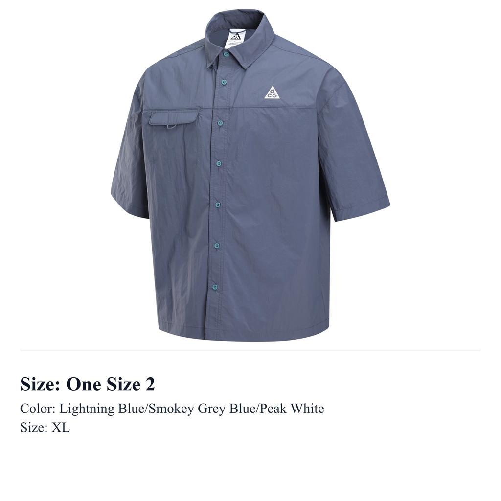Nike ACG 'Orb Weaver' Camicia Repellente da Uomo Blu Fulmine/Blu Fumo/Bianco Summit HJ2884-437