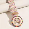 Woven Boho Straw Weave Belt Colorful Ethnic Style Waistband Bohemian Style Belt  Dress Decoration