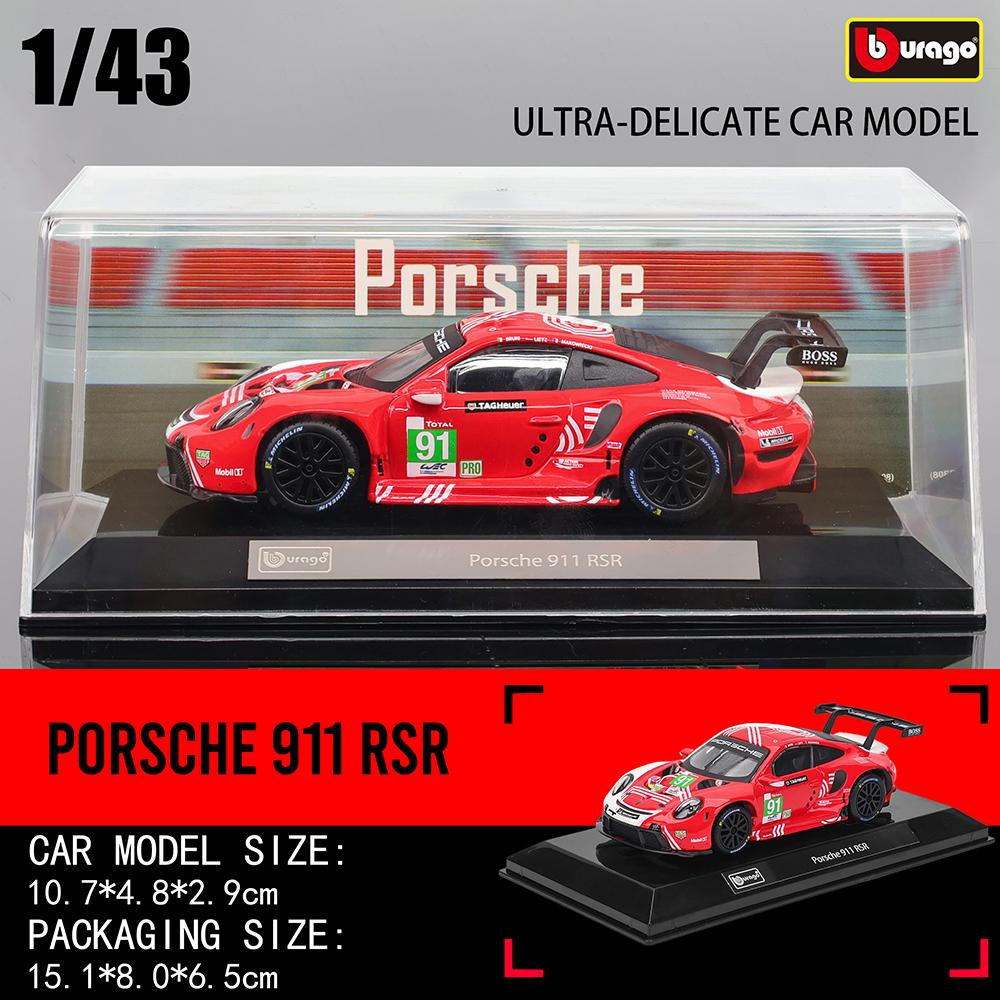 Bburago 1:43 Lamborghini SC63 LMDh Porsche 963 Romeo Racing Model Simulation Car Model Alloy Car Toy Male Collection Gift