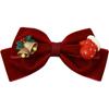 Red Velvet Christmas & New Year Hair Clip - Japanese Korean Style Hair Accessory, Ponytail Clip, Hairpin Gift for Women