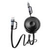 360° Rotating 100W Retractable Charging Cable for Apple, Type-C, Tablet, Watch, Phone