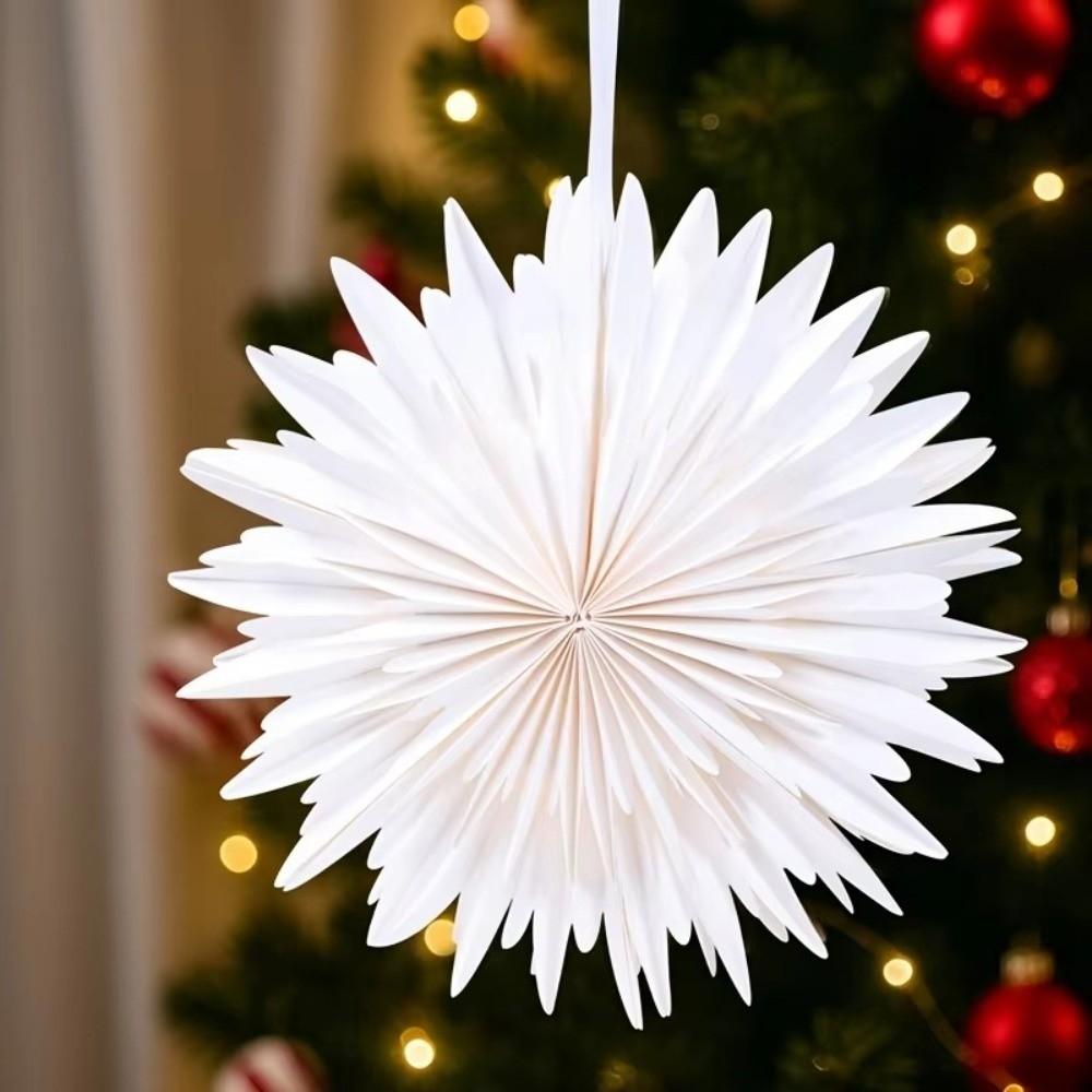 Paper 3D Paper Snowflake Sparkling Lights Ceiling Ornament Birthday Party Decorations