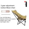 Padded Comfy Folding Camping Chair High-Back Adjustable Moon Chair Supports 550lbs for Camping & Outdoor Sketching, Hiking