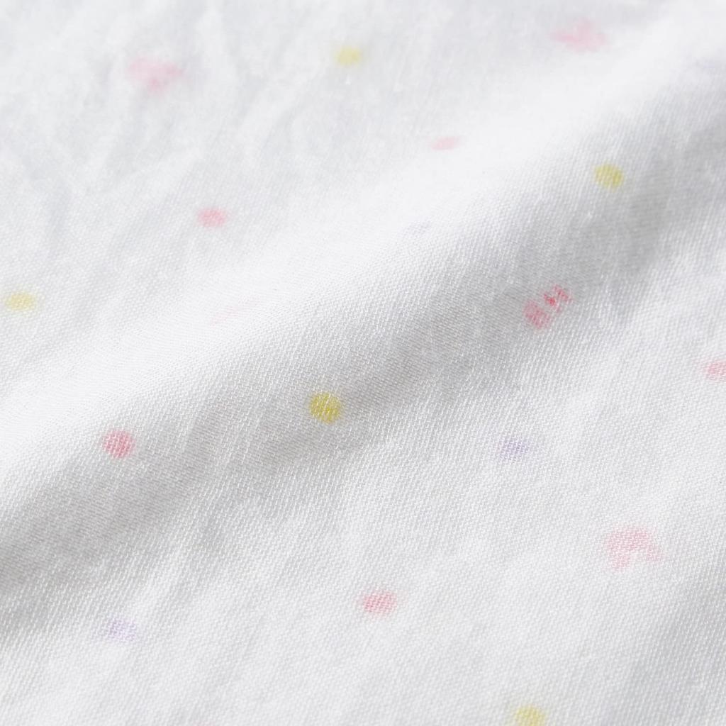 MIKI HOUSE HOT BISCUITS Gauze Towel Baby Clothes for Boys and White and One Size Fits Set, Newborns, Girls, Pink, All, 76-8038-493