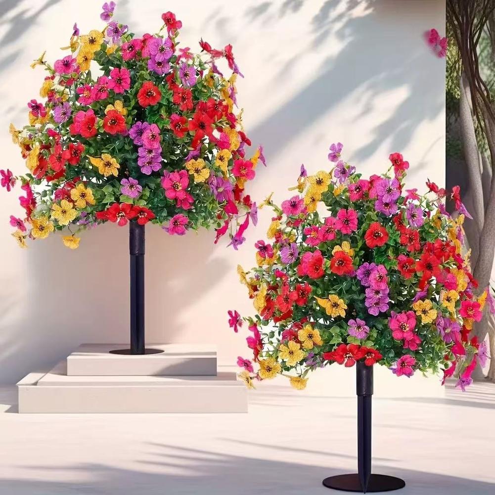Artificial Plant Flower Artificial Trees UV Resistant For Garden Home Decor Outdoor Topiary Tree With Flower Fake Bushes UV