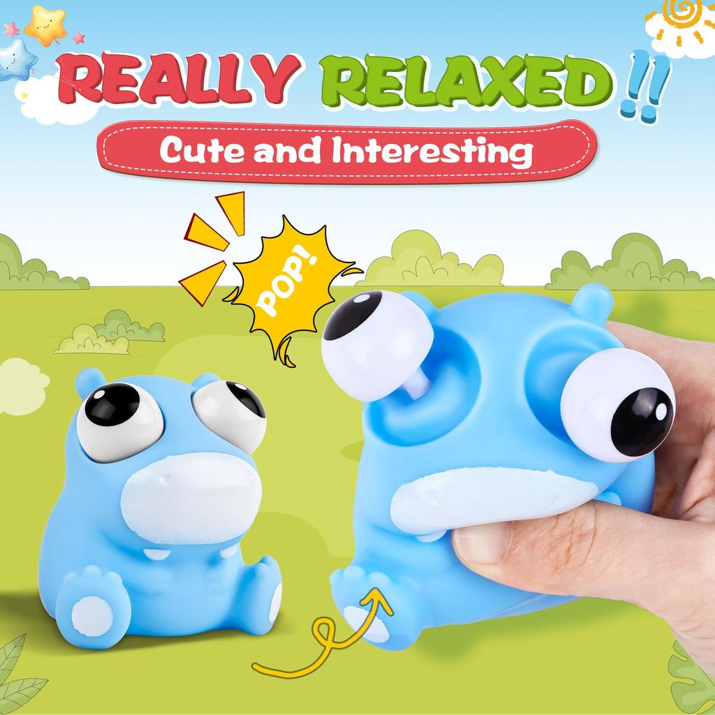 8-24 Pcs Squeeze Toys Eye Popping Fidget Toys Novelty Squishy Stress Relief Toys For Kids Adults Party Favors Classroom Prizes