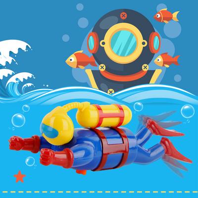 Bathtub Toy Creative Baby Bath Toys Plastic Diver Bathtub Toys Wind Up Floating Toys