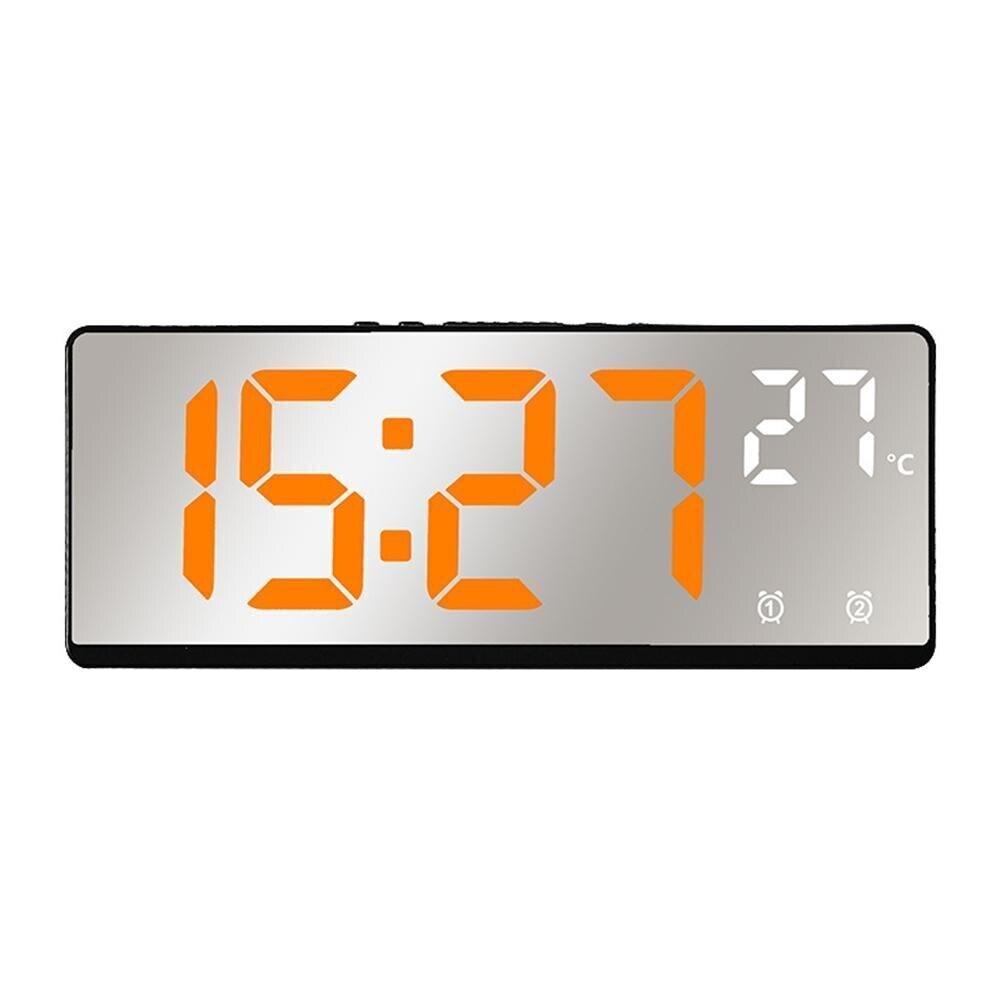 6.9 Inches Electronic Alarm Clock 5 Levels Brightness Adjustable Large Screen Student Desk Clock Table Clock 17.4x6.8x2.3cm
