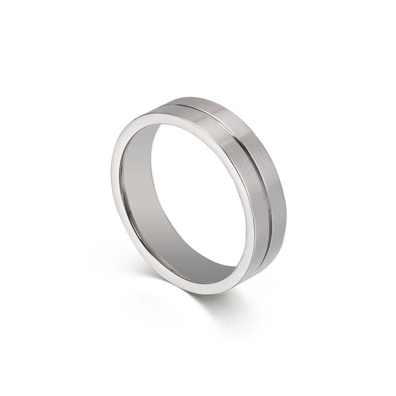 Titanium Steel Zircon Diamond Couple Wedding Bands