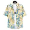Men's Retro Floral Hawaiian Short Sleeve Summer Shirt for Youth