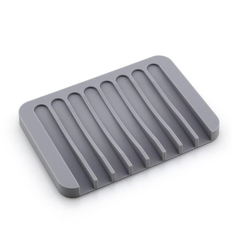 Home Silicone Drain Soap Box Kitchen Bathroom Anti-slip Sink Tray Creative Washing Table Soap Tray Free Punch Drain Rack